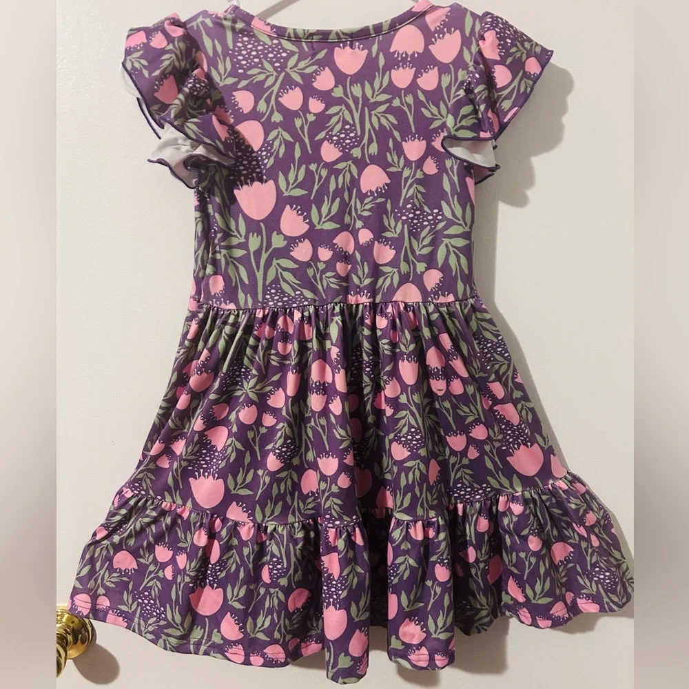 Pete + Lucy Top Floral Purple Dress.Size 6.